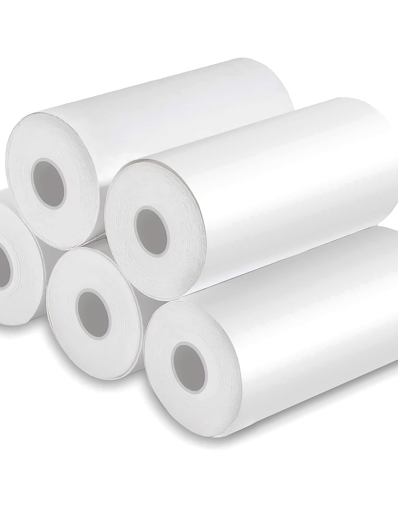 5 Rolls Regular Printer Paper Plate Mini Thermal Printing Paper White Mini Printer Photo Paper Fit for Wireless Thermal Mini Printer 57x25mm