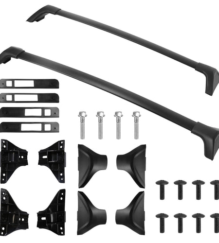 Car Roof Rack Cross Bars Aluminum Alloy Cargo Carrier Rooftop Crossbars Fit for Toyota RAV4 2019-2024 with Side Rails for Cargo Carrier Bag Kayak Bike