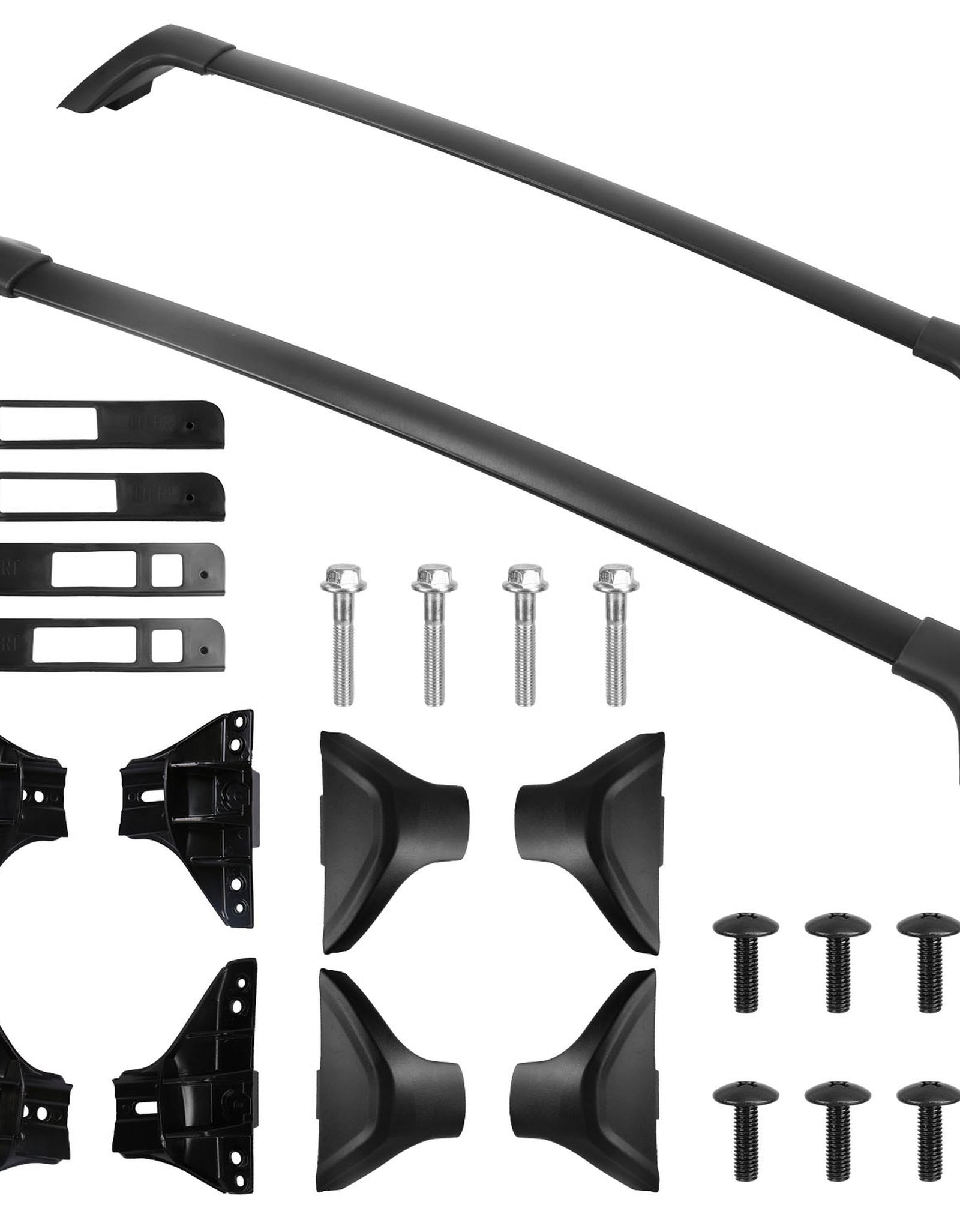 Car Roof Rack Cross Bars Aluminum Alloy Cargo Carrier Rooftop Crossbars Fit for Toyota RAV4 2019-2024 with Side Rails for Cargo Carrier Bag Kayak Bike
