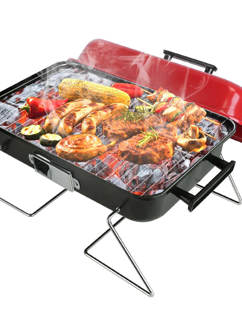 Load image into Gallery viewer, Portable Charcoal Grill Outdoor�Tabletop Grill Small Barbecue Smoker Folding BBQ Grill with Lid for Backyard Camping Picnics Beach
