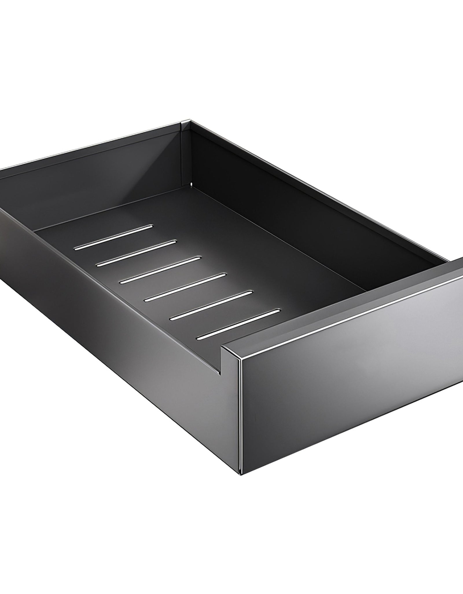 Pull Out Cabinet Organizer Carbon Steel Slide Out Drawer Storage Smooth Quiet Slide Rails for Kitchen Bathroom Living Room Black 11.81x16.92x2.75inch