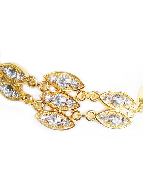 Load image into Gallery viewer, Noble Burnished Gold Bling Rhinestone Bracelet
