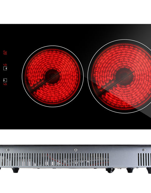 Load image into Gallery viewer, Dual Induction Burners Electric Cooktop, 110V 1900W, Ceramic Stove with Timer
