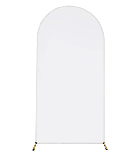 Arch Backdrop Stand Cover 3.28x6.56FT White Spandex Fitted Wedding Arch Cover Elastic Double-Sided Background Covering for Birthday Party Ceremony Dec
