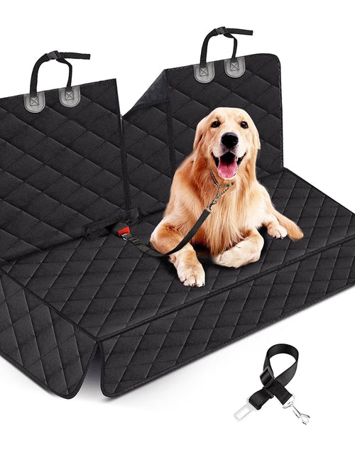 Load image into Gallery viewer, Dog Car Seat Cover Waterproof Scratchproof Pet Car Rear Protector Mat Pet Back Seat Cover with Dog Seat Belt for Car Truck SUV
