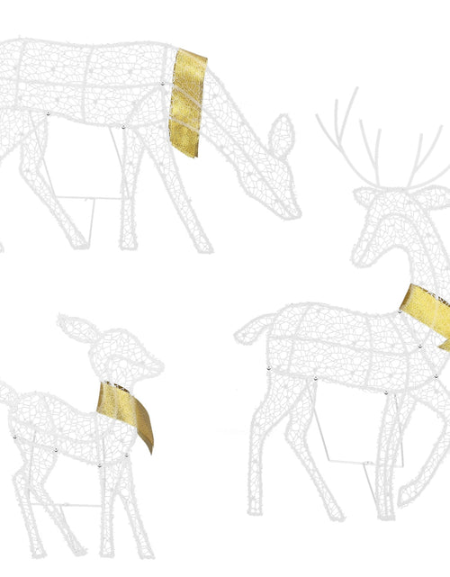 Load image into Gallery viewer, 3 Sets of Reindeer Family Lighted 2D Christmas Deer Decoration Warm Yellow Light 3 Lighting Modes Buck Doe Fawn Indoor Outdoor Christmas Decoration
