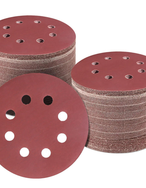 Load image into Gallery viewer, 120Pack 5 Inch 8 Hole Round Sandpapers Random Orbital Sander Pads Sanding Discs 2000Grit
