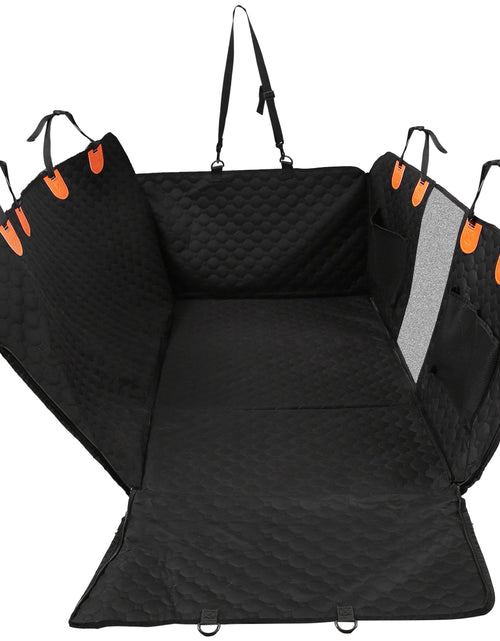 Load image into Gallery viewer, Dog Car Back Seat Cover With Zipper Mesh Window Storage Bags Waterproof 600D Oxford Cloth Car Seat Protector With Slide Flaps For Cars Trucks SUVs
