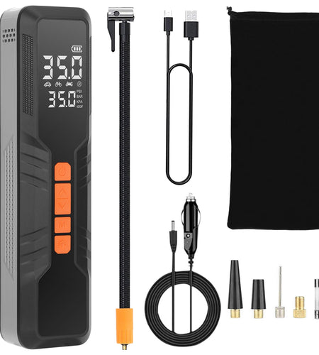 150PSI Portable Tire Inflator Cordless Digital Air Compressor Compact Air Pump with 5 Inflation Modes 3 Light Modes Emergency Power Bank