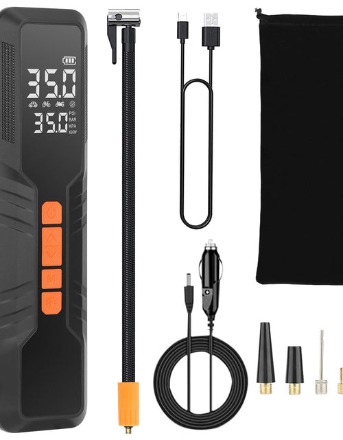 Load image into Gallery viewer, 150PSI Portable Tire Inflator Cordless Digital Air Compressor Compact Air Pump with 5 Inflation Modes 3 Light Modes Emergency Power Bank
