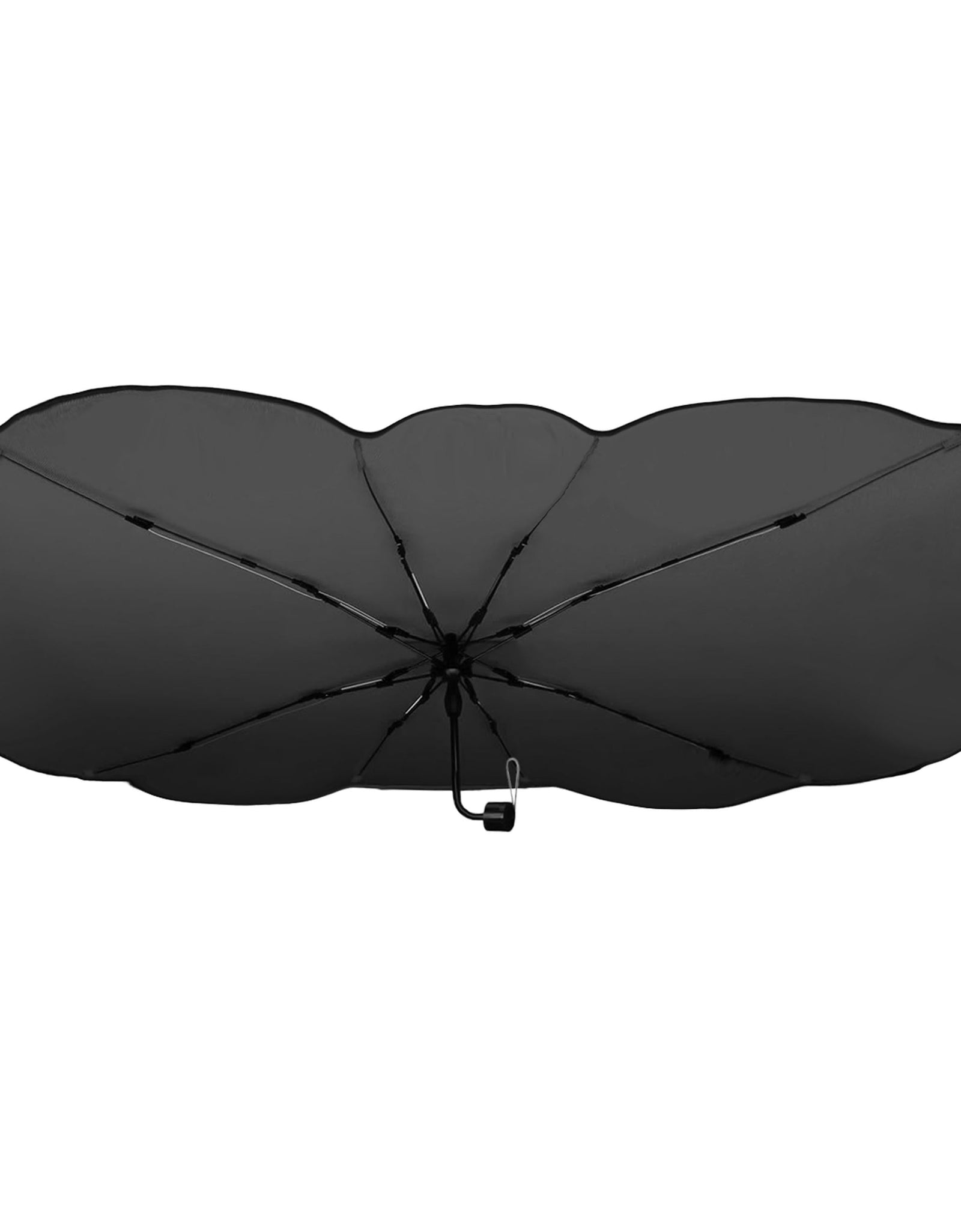 57x33In Foldable Car Sun Umbrella Universal Sun Blocker Shield Shade Silver Titanium Sun Protector with Carry Bag for Car Truck SUV