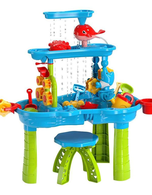 Load image into Gallery viewer, Kid Sand Water Table Toddler Water Activity Table Rain Showers Play Table Toy for 3-6 Years Old Sensory Exercise Friendship Building
