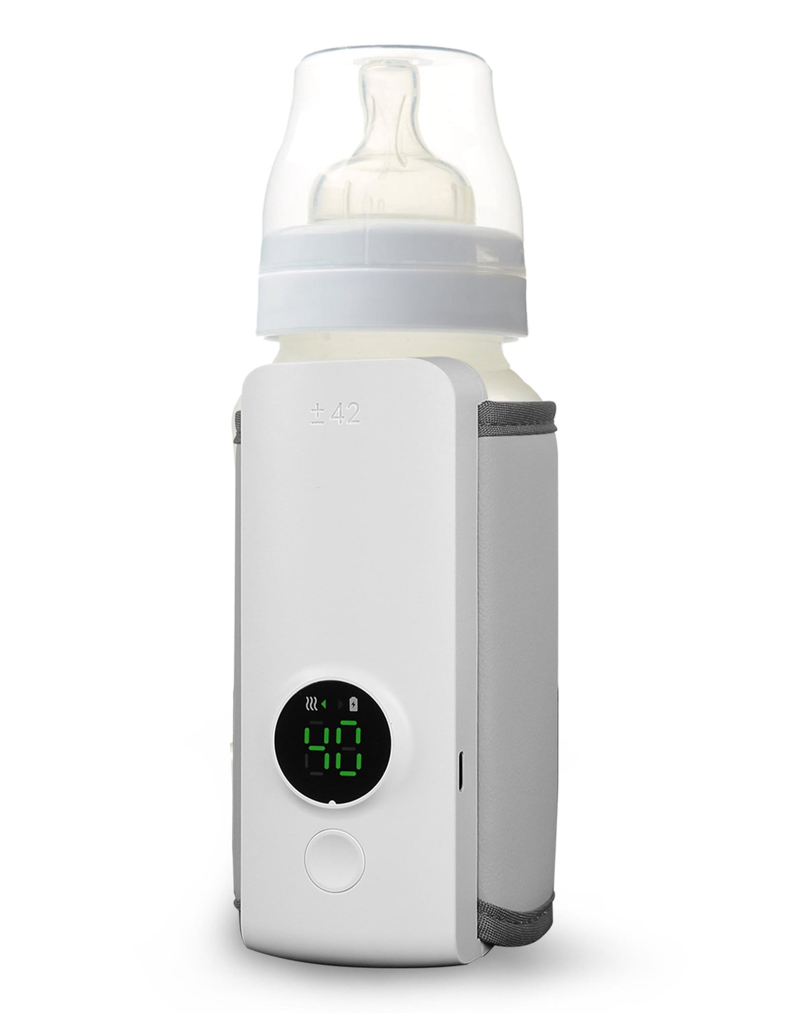 Portable Bottle Warmer, On-the-Go Baby Milk Warmer, USB Rechargeable, 6 Heating Levels
