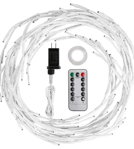 Lighted Birch Garland, 7.87FT, 144 LEDs, 8 Modes, Timer, IP45 Waterproof