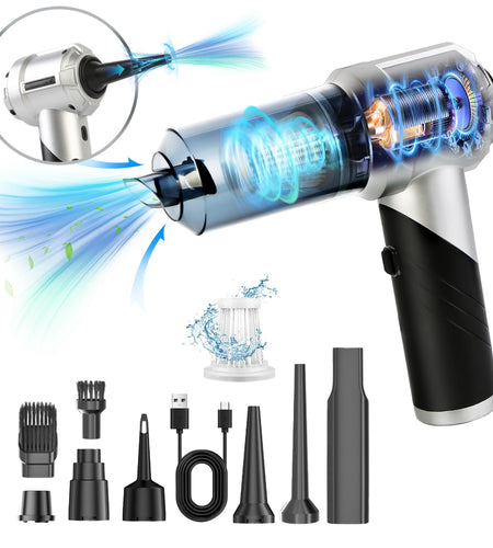 Cordless Car Vacuum Cleaner, 20000PA Suction, Rechargeable, 3 Levels