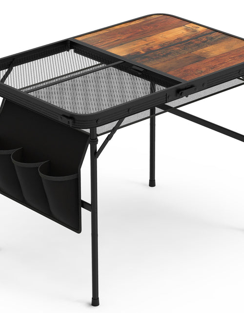 Load image into Gallery viewer, 35.43x23.62x26in Foldable Camping Table, Aluminum BBQ Table, Adjustable
