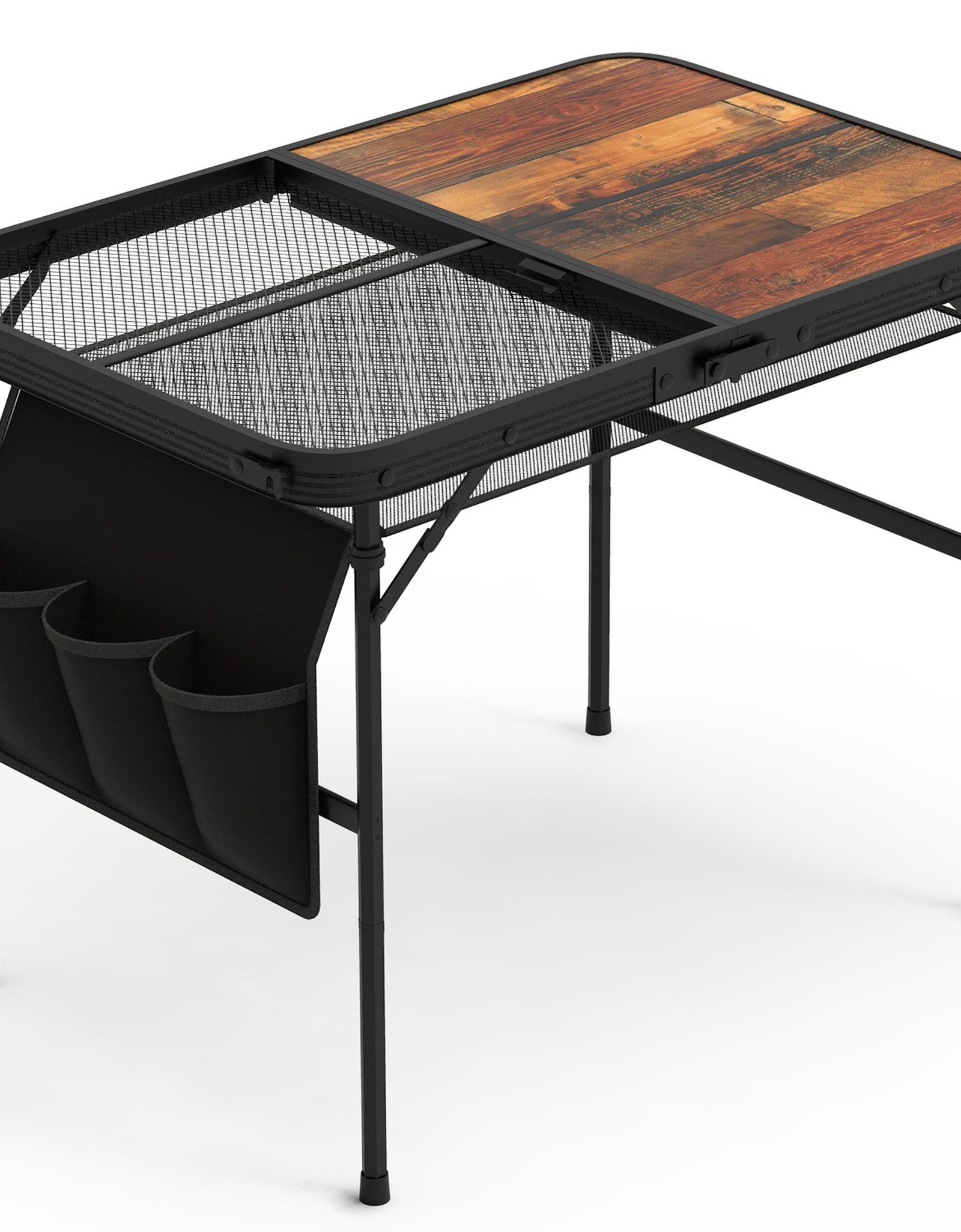 35.43x23.62x26in Foldable Camping Table, Aluminum BBQ Table, Adjustable