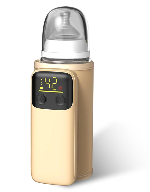 Load image into Gallery viewer, Portable Baby Bottle Warmer w/ Night Light &amp; 6 Heat Settings for Travel
