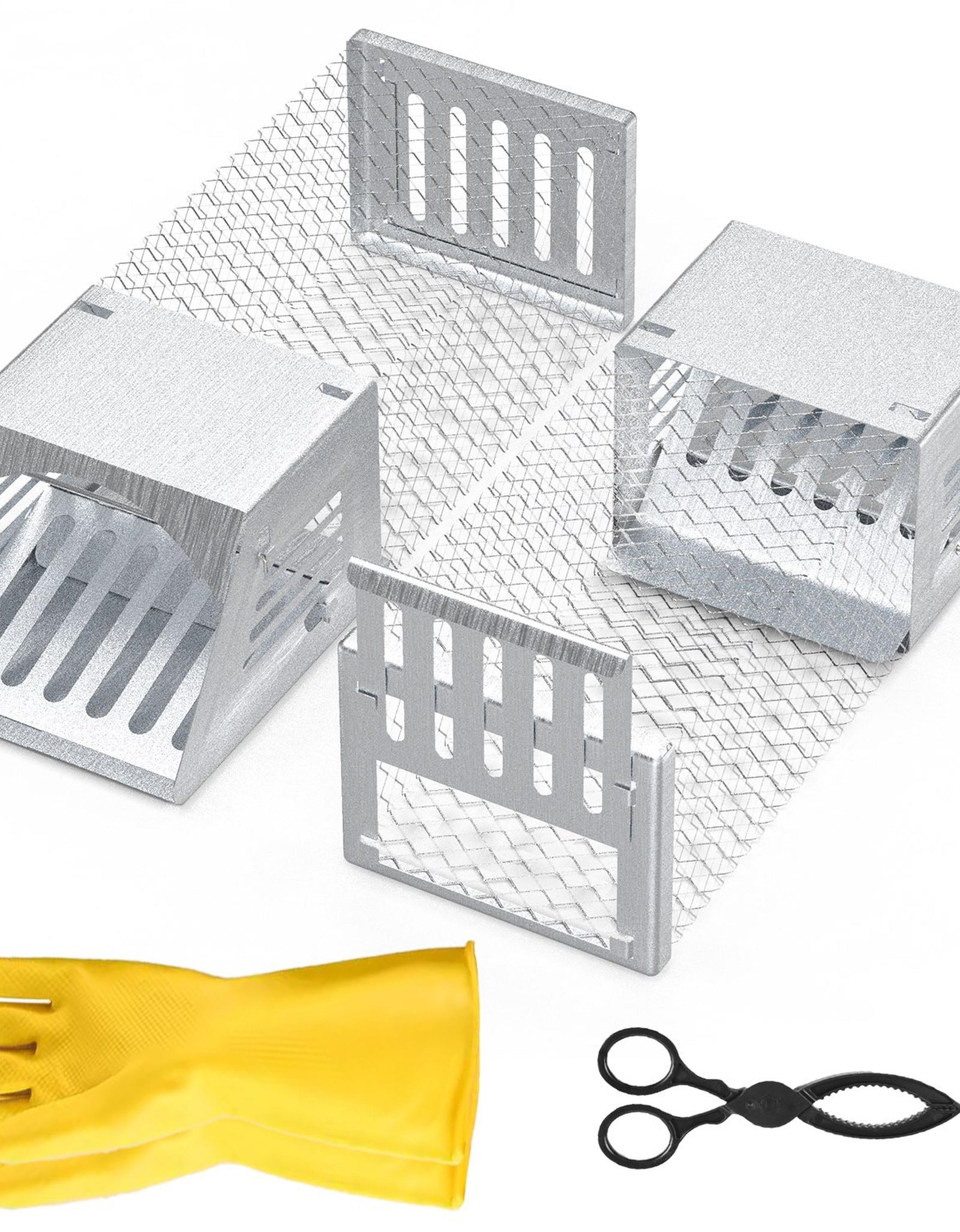 2Pcs Humane Mouse Trap Cage, Reusable, Single Door, Catch and Release