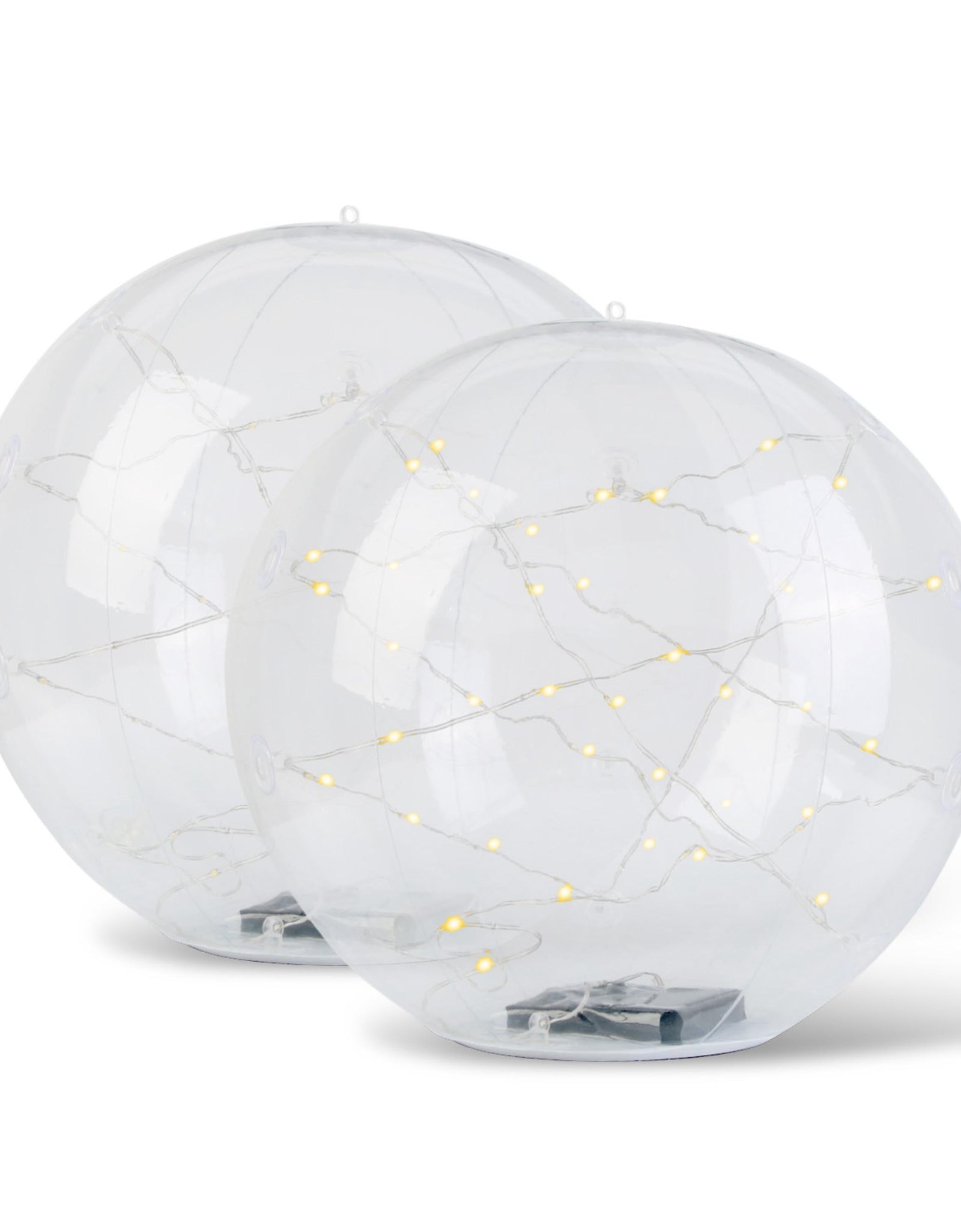 2Pcs 14� Floating Pool Lights Solar Powered IP68 Inflatable LED Balls w/ Remote