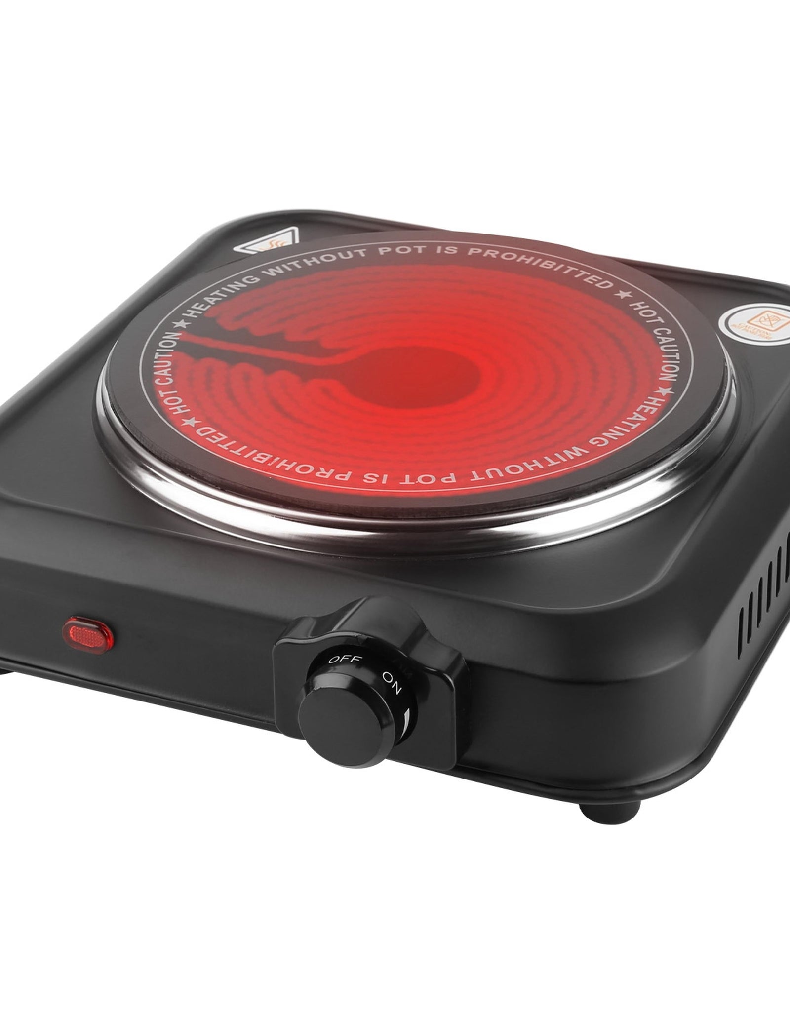 1200W Electric Infrared Single Burner Hot Plate w/ 7.5� Glass Cooktop