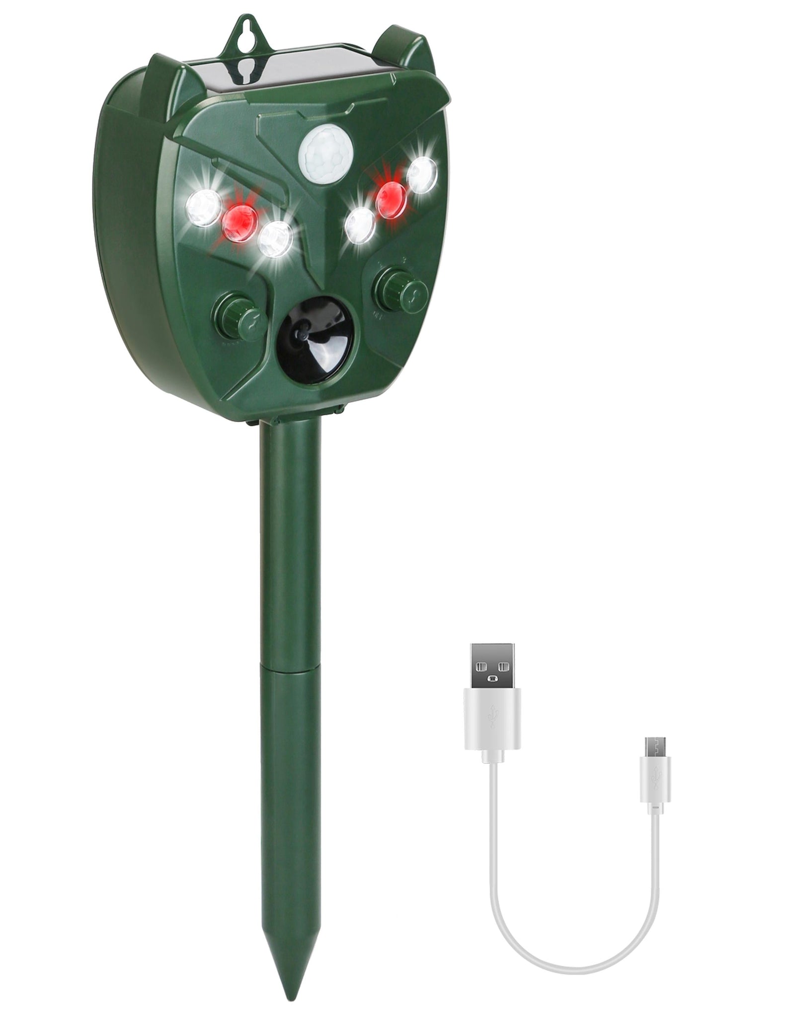 Ultrasonic Solar Animal Repeller w/ 5 Modes � Snake Squirrel Bird Dog Cat