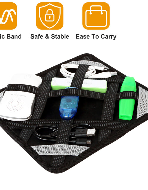 Load image into Gallery viewer, Tablet Case Organizer Elastic Band Tablet Sleeve For 9.7in Tablets w/ Double-sided Design For Mouse Earphone Card
