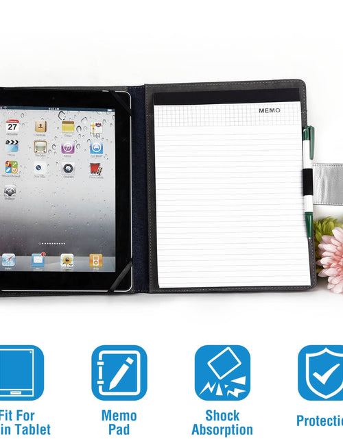 Load image into Gallery viewer, Tablet PC Protector Organizer Case For 9.7in Tablets Business Tablet Portfolio with Notepad Paper

