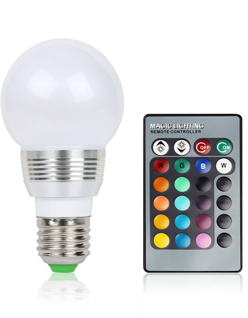 Load image into Gallery viewer, 16 Color LED Bulbs - E27 3W RGB Dimmable Mood Lamp with Remote Control

