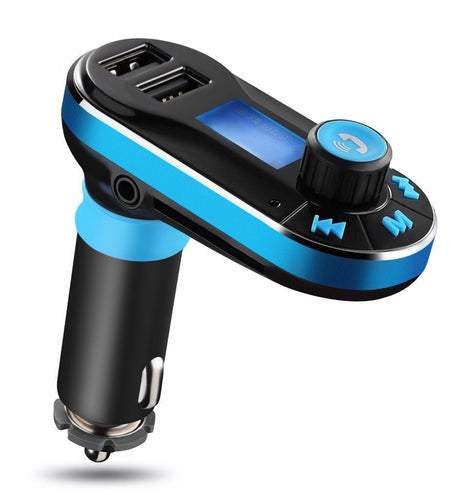Wireless FM Transmitter with Dual USB Charger, Hands-free Call, MP3 Player, Aux-in, LED Display, Remote Controller