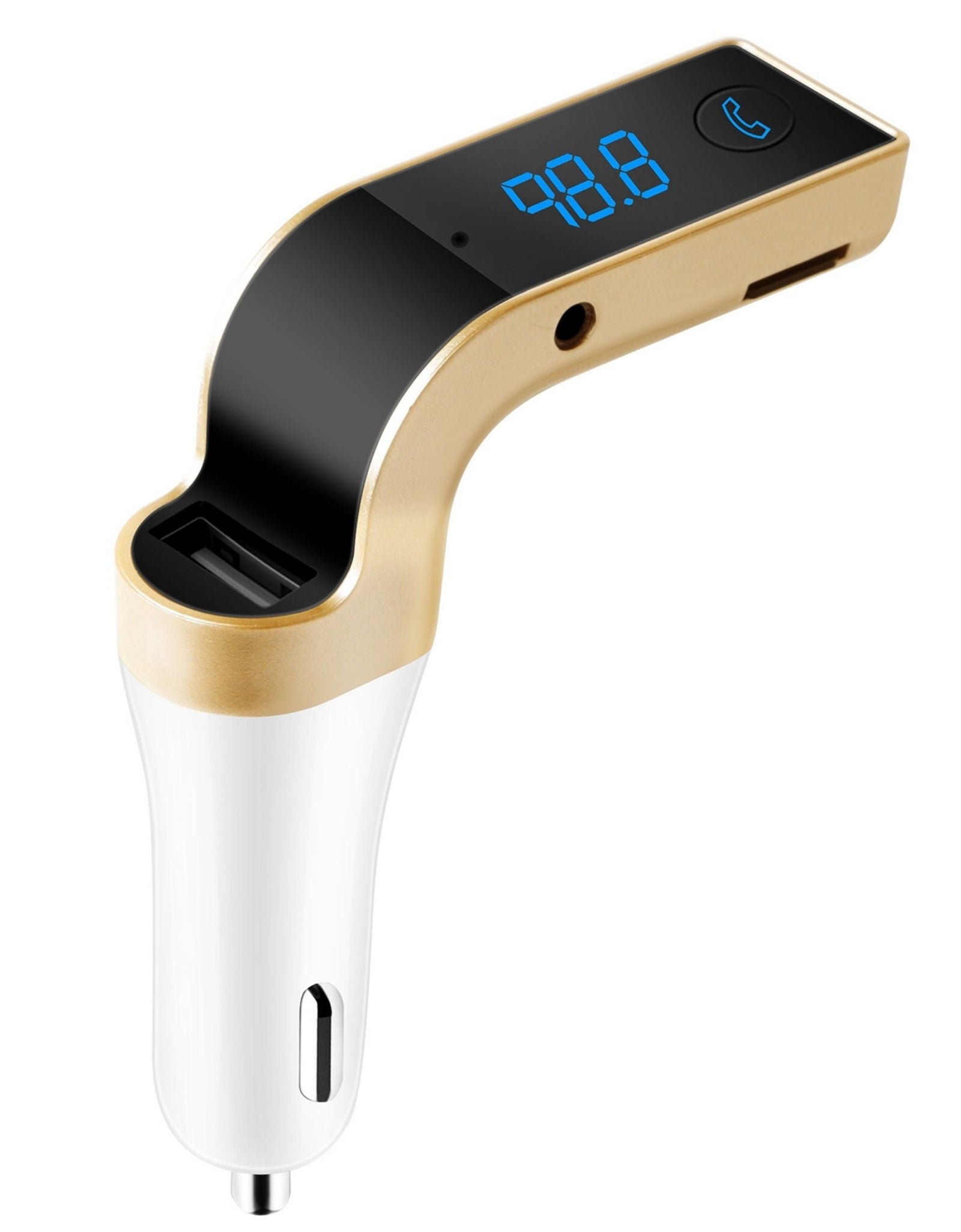 Car FM Transmitter USB Charger Hands-free Call MP3 Player TF Card Aux-in LCD Display