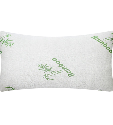 Bamboo Memory Foam Pillow Hypoallergenic Bed Pillow For Head Neck Rest Sleeping Shredded Pillow W/ Washable Cover