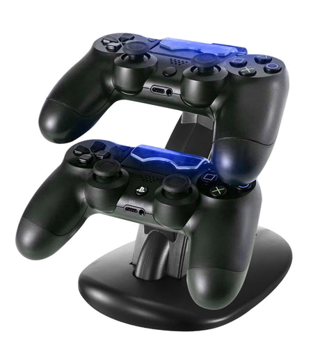 Charging Dock Station Dual Micro USB Charger Stand For PS4 Pro/PS4 Slim Gamepad Controller Handle Charging Station w/ Blue Indicator Game Lovers