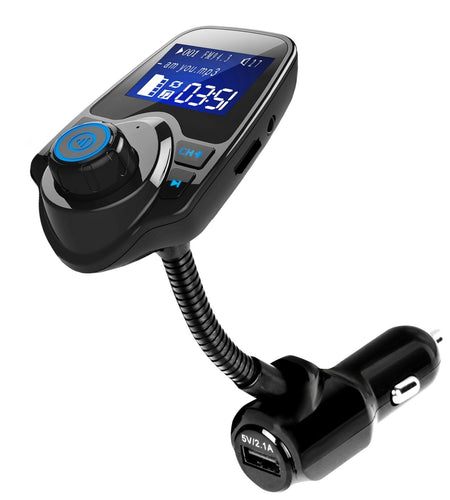Car Wireless FM Transmitter - Fast USB Charge, Hands-free Call, MP3 Player, AUX Input