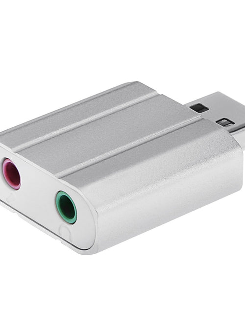 Load image into Gallery viewer, USB Audio Adapter - External Stereo Sound Card w/ 3.5mm Jacks - PC &amp; Laptops - Headphone &amp; Microphone - Sound Converter

