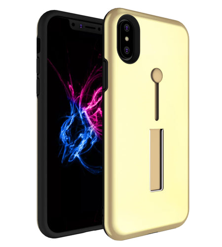 Finger Strap Phone Case for iPhone X Drop-protection Finger Ring Rugged Phone Case with Kickstand Dual Layer Case