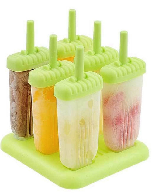 Load image into Gallery viewer, 6Pcs Reusable Ice Pop Maker, DIY Ice Cream Bar Mold - Homemade Iced Snacks, Plastic Popsicle Mold
