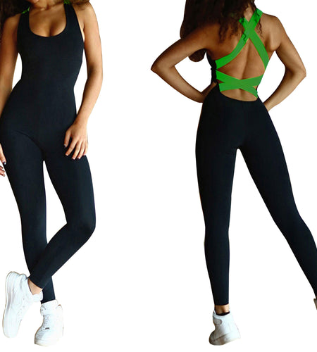 Women's Sports Yoga Workout Gym Fitness Jumpsuit