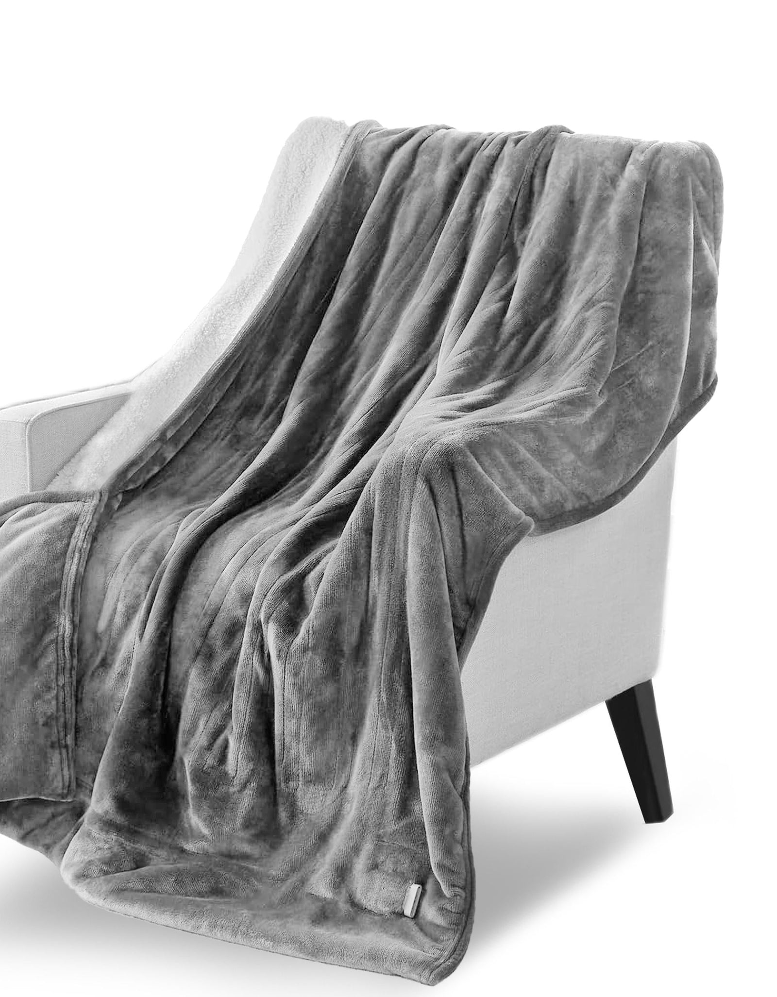 Queen-Size Heated Blanket, Dual Control, 10 Levels, Auto-Off, 84x90in