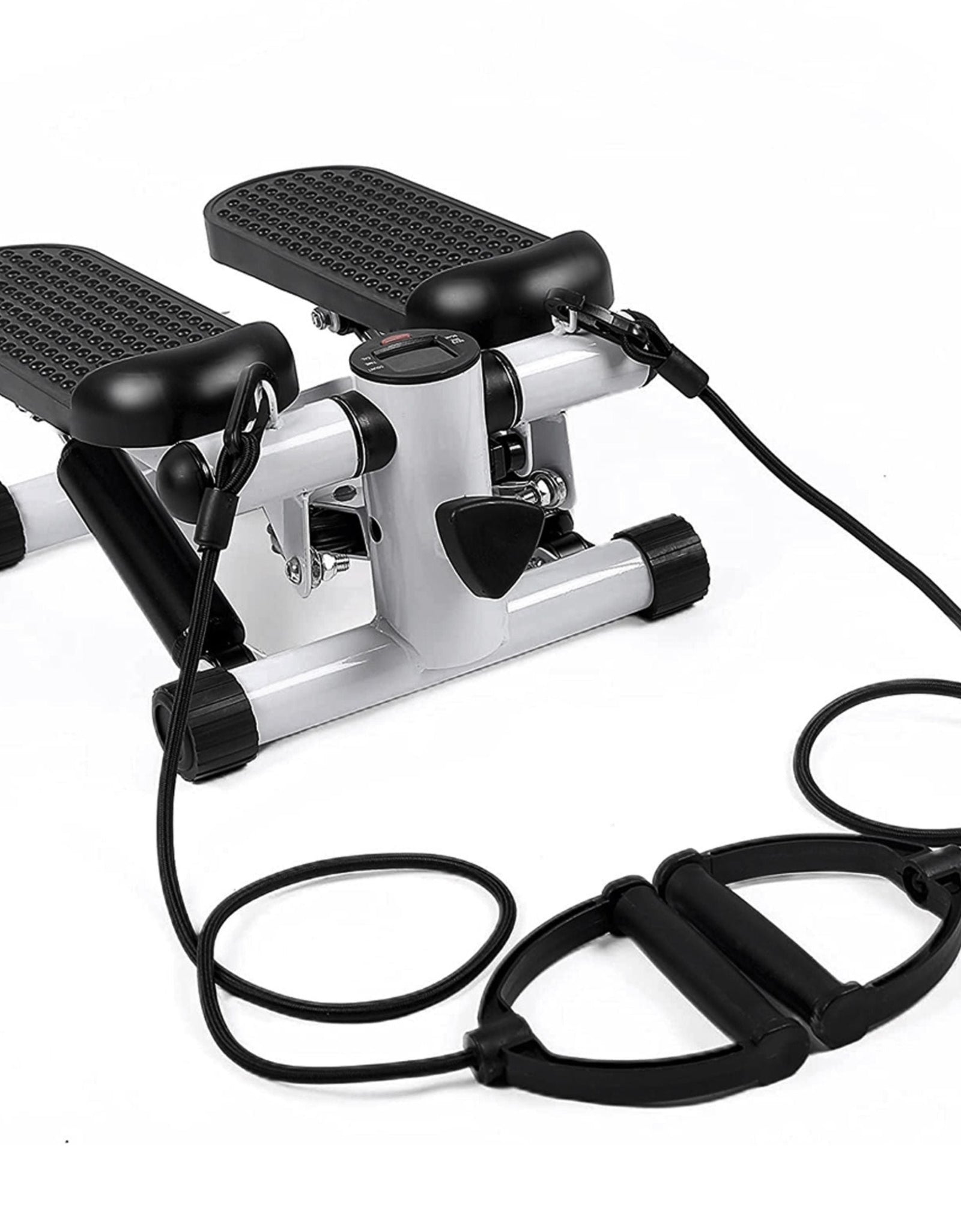Mini Fitness Stepper w/ 2 Resistance Bands & LCD Monitor - Max 330.7LBS Load - Quiet Stair Stepper