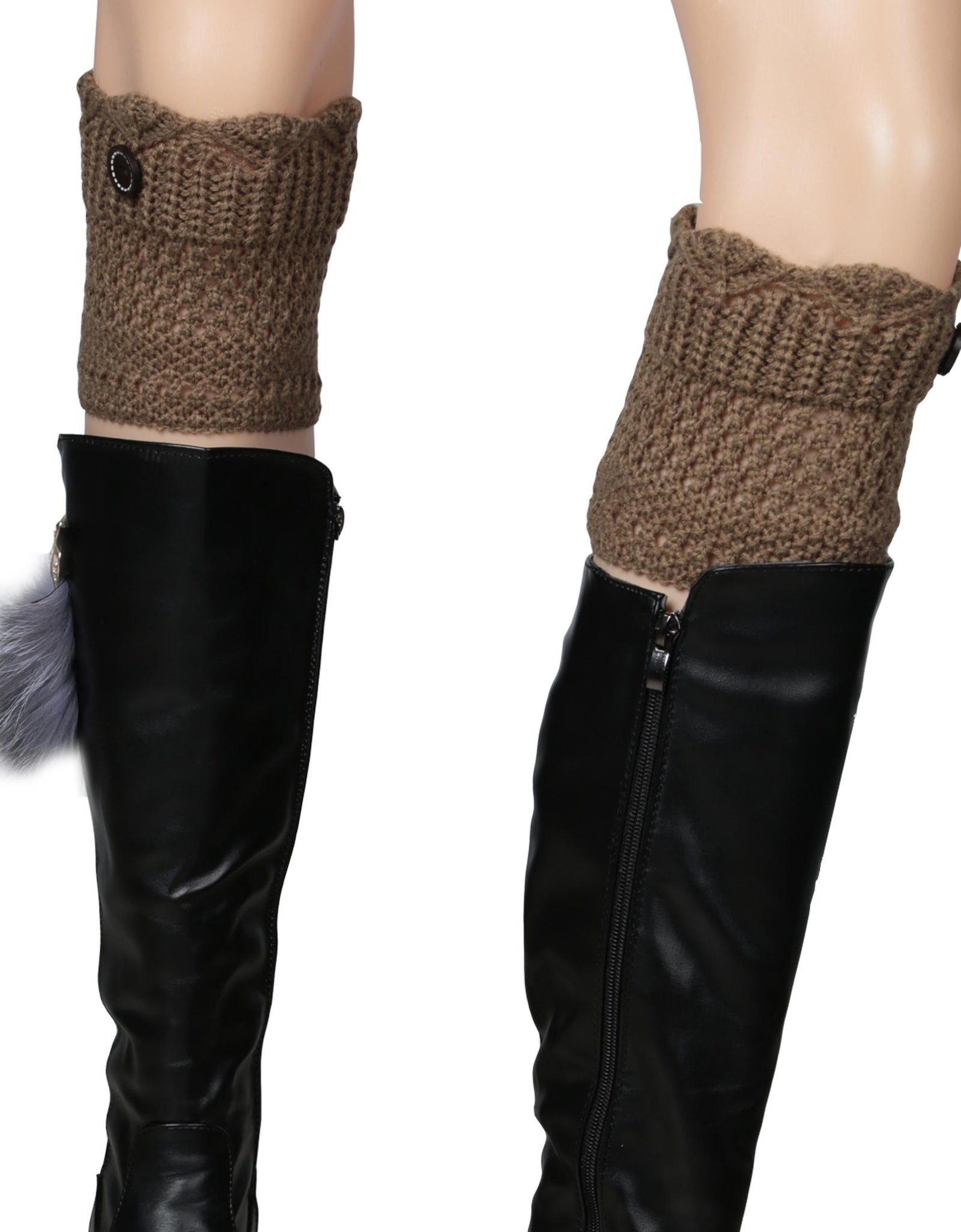 Women Winter Crochet Knit Leg Warmers