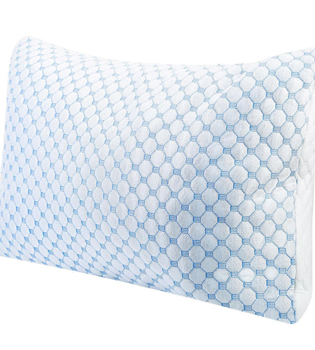 Cooling Memory Foam Pillow Ventilated Soft Bed Pillow w/ Cooling Gel Infused Memory Foam Heat Moisture Reducing Cooling Fiber Breathable Machine Washa