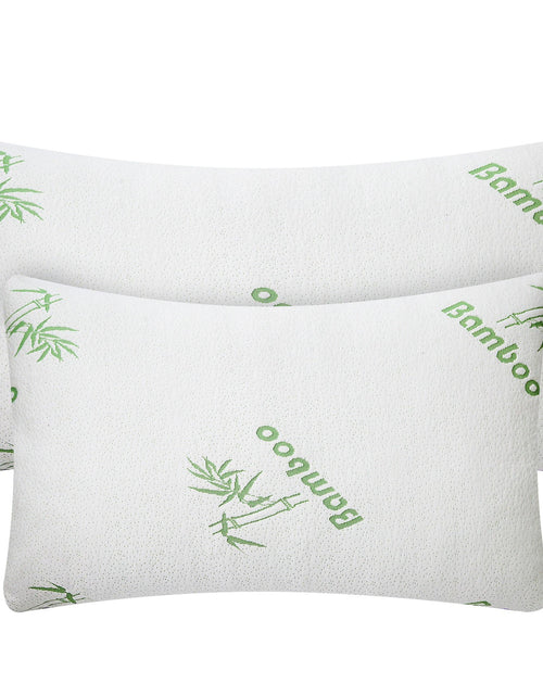 Load image into Gallery viewer, 2Pcs Bamboo Memory Foam Pillow Hypoallergenic Bed Pillow For Head Neck Rest Sleeping Shredded Pillow Washable Cover Queen Size Pillow

