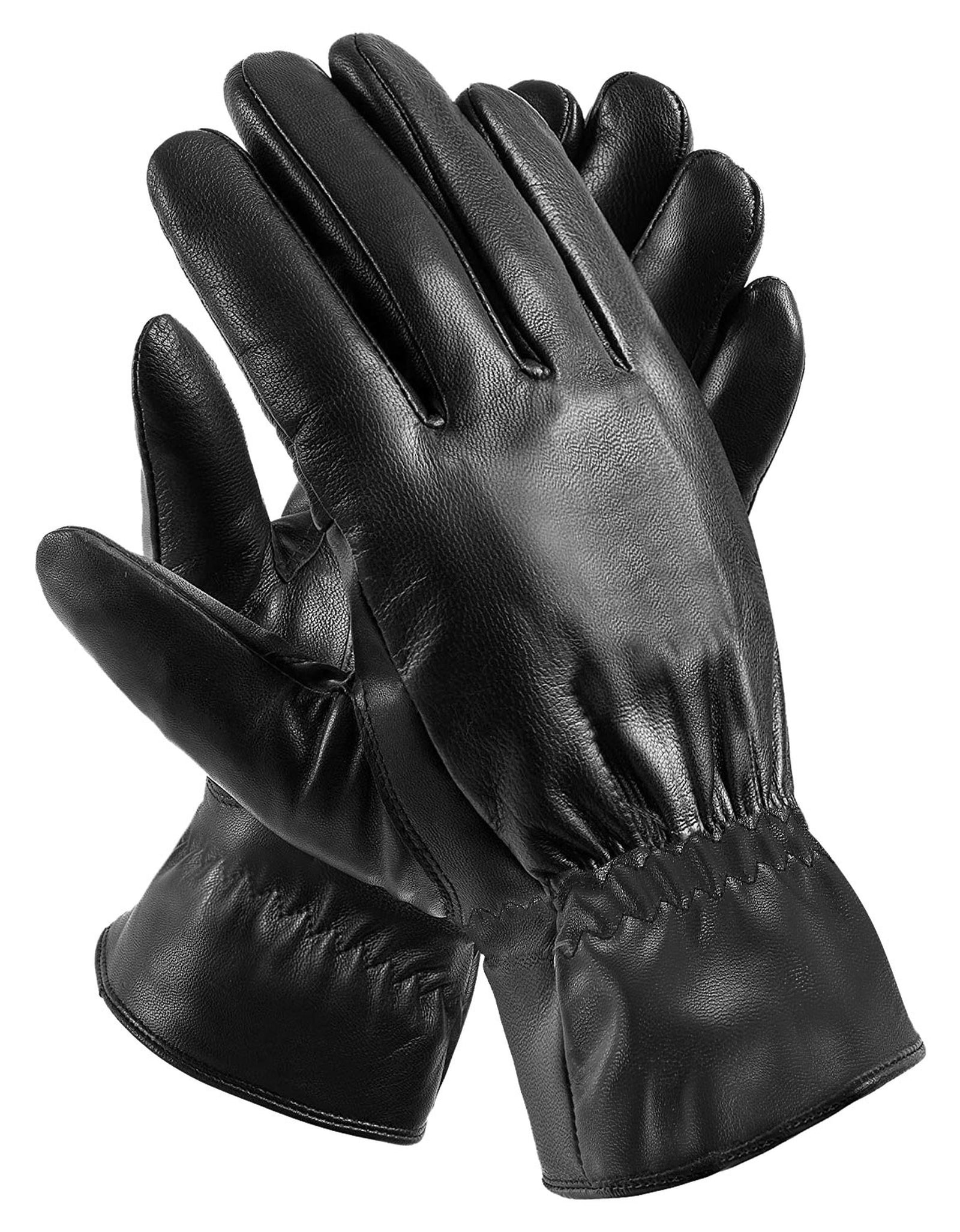 Unisex Leather Winter Warm Gloves Outdoor Windproof Soft Gloves Cycling Skiing Running Cold Winter Gloves