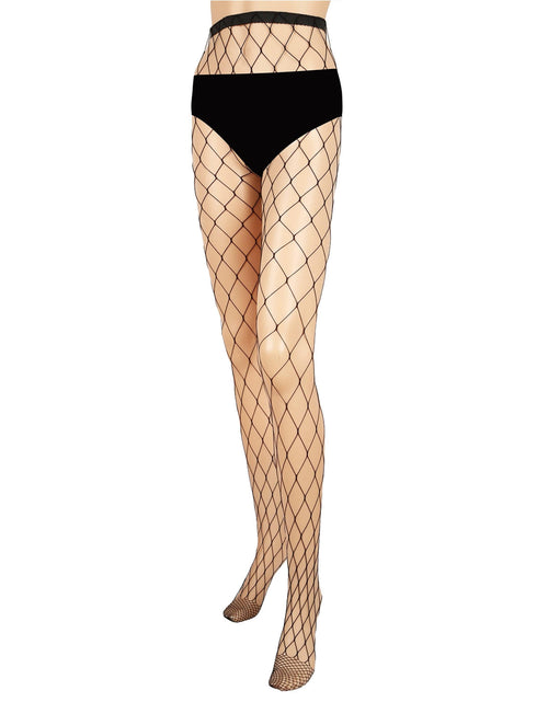 Load image into Gallery viewer, Women Fishnet Tights Sexy High Waist Fishnet Pantyhose Stretchy Mesh Hollow Out Tights Stockings w/ Small Medium Large Hole Choices
