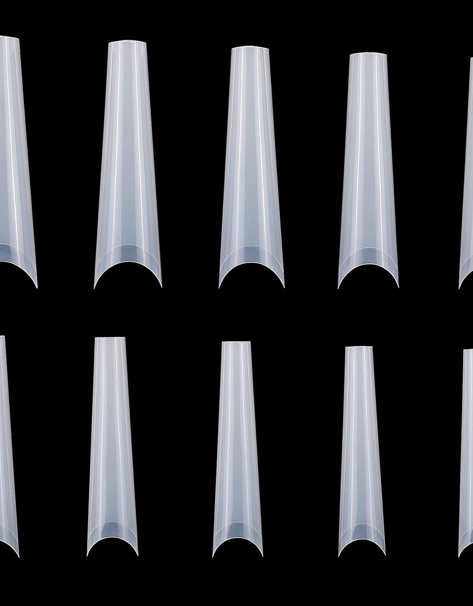 500Pcs False Nail Tips C Curve Half Cover French Nails Extra Long Fake Finger Nails For Nail Art Salons Home DIY 10 Sizes