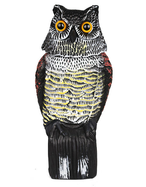 Load image into Gallery viewer, Lifelike Owl Decoy with 360 Degree Rotatable Head Scare Bird Squirrel Away Pest Repellent Bird Deterrent Outdoor Garden Yard Protector
