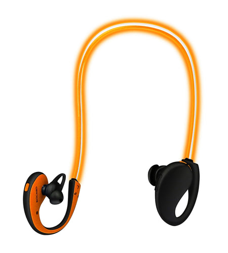 Wireless Neckband Earphones V4.1 HD Stereo Sweat-proof Headphones with LED Light Mic - 8Hrs Work, Running - 1 Pack