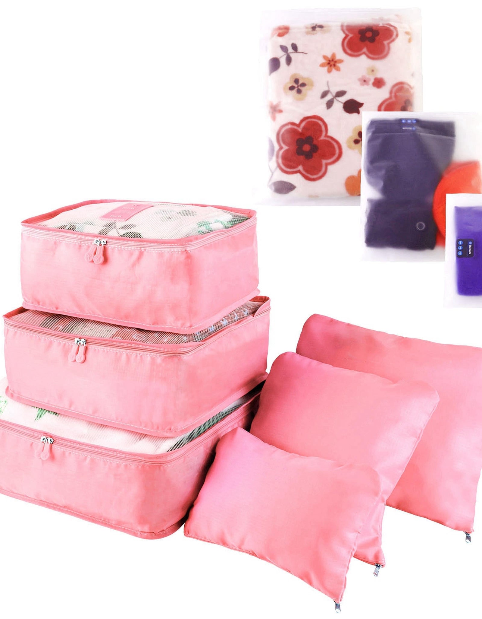 9Pcs Clothes Storage Bags Water-Resistant Travel Luggage Organizer Clothing Packing Cubes for Blouse Hosiery Stocking Underwear