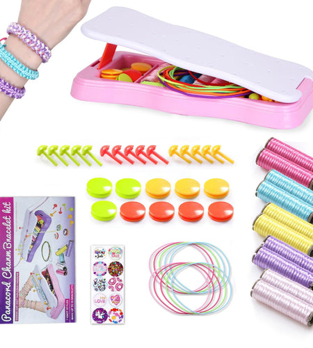 Bracelet Making Kit DIY Arts and Crafts Toys Kids Travel Activity Set Birthday Gifts For 6 7 8 9 10 11 12 Year Old Girls